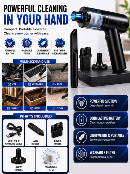 TurboVac Pro™  3-in-1 Wireless Vacuum Cleaner
